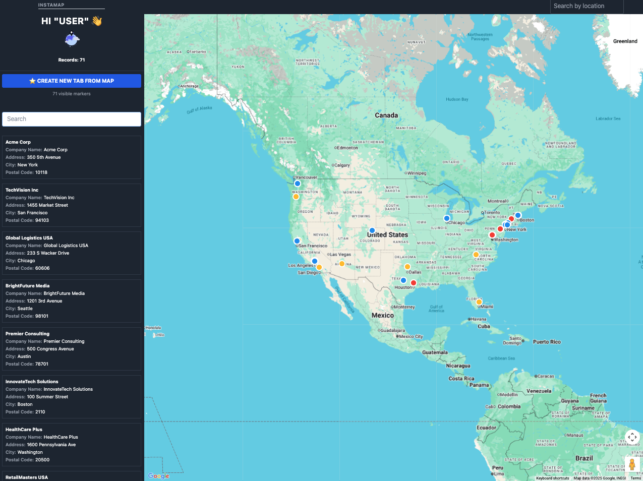 InstaMaps - Territory Mapping for Google Sheets